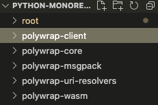 all modules have their respective folder, along with a root folder